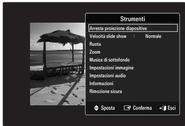 SAMSUNG LE46B550 - Menu opzioni di Slide Show - 1