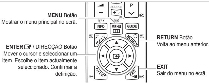 SAMSUNG LE46B550 - Aceder aos menus - 1