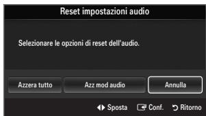 SAMSUNG LE46B550 - Reset impostazioni audio  Azzera tutto / Azz mod audio / Annulla - 1