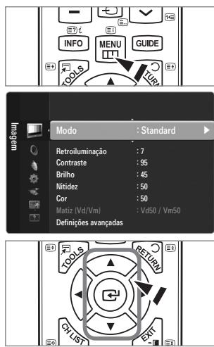 SAMSUNG LE46B550 - Utilizar os OSD (On Screen Display - Visualização no écra) - 1