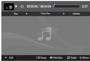 SAMSUNG LE46B550 - Lecture d'un fichier musical - 1