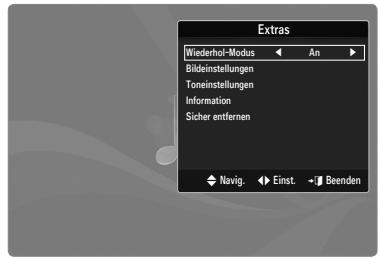 SAMSUNG LE46B550 - Menu der Optionen für die Musikwiedergabe - 1