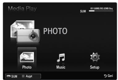 SAMSUNG LE46B550 - Media Play (USB) Menusüne girme - 1