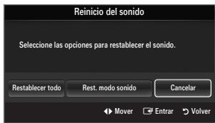 SAMSUNG LE46B550 - Reinicio del sonido  Restablecer todo/Rest. modo sonido/Cancelar - 1