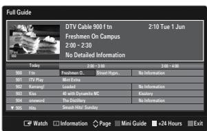 SAMSUNG LE46B550 - Using the Full / Mini Guide - 1