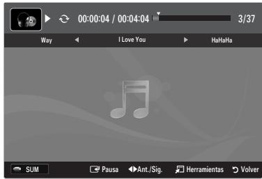 SAMSUNG LE46B550 - Reproduccion de ARCHivos de musica seleccionados - 1