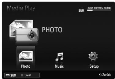 SAMSUNG LE46B550 - Öffnen des Menüs Media Play (USB). - 1