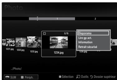SAMSUNG LE46B550 - Visualisation d'un diaporama - 1