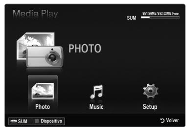 SAMSUNG LE46B550 - Acceso al menu Media Play (USB) - 1
