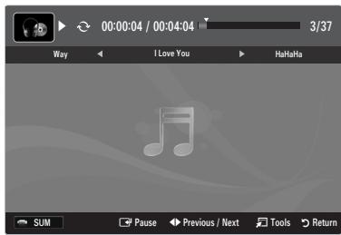 SAMSUNG LE46B550 - Playing a music file - 1