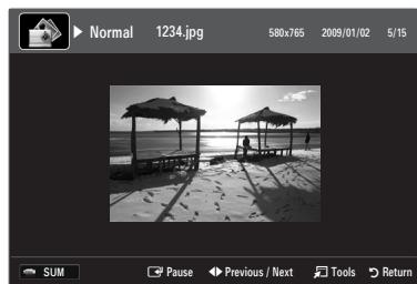SAMSUNG LE46B550 - Viewing a Slide Show - 2
