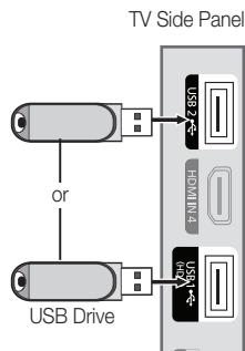 SAMSUNG LE46C654 - Connecting a USB Device - 1