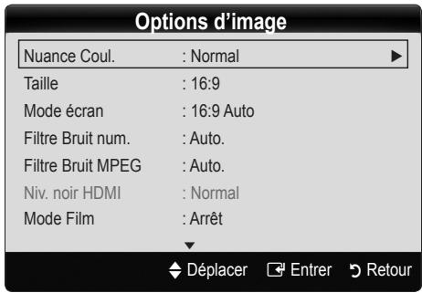 SAMSUNG LE46C654 - Options d'image - 2