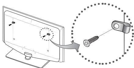 SAMSUNG LE46C654 - So verhindern Sie, dass das Fernsehgerät umkipipt - 1