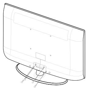 SAMSUNG LN32B460 - Retrait du support - 1