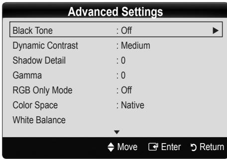 SAMSUNG LN32C450E1D - Advanced Settings - 2