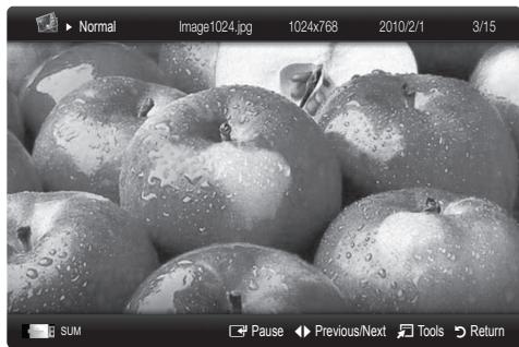 SAMSUNG LN40C540 - Viewing a Photo (or Slide Show) - 1