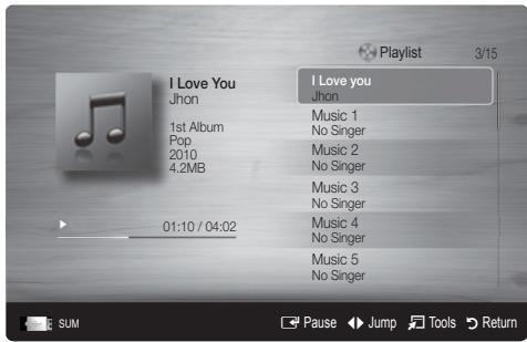 SAMSUNG LN40C550J1F - Playing Music - 1