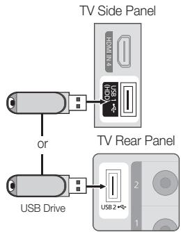 SAMSUNG LN40C550J1F - Connecting a USB Device - 1