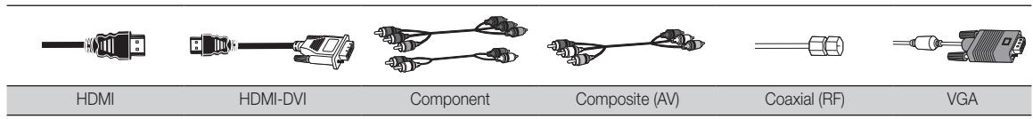SAMSUNG LN40C550J1F - Input Cables (Sold Separately) - 1