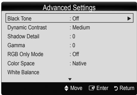 SAMSUNG LN40C550J1F - Advanced Settings - 2