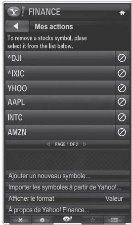 SAMSUNG PN58B650 - Utilisation de l'objet fenêtre yahoo!® news - 4