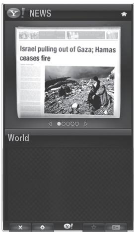 SAMSUNG PN58B650 - Using the Yahoo!® News Widget - 1