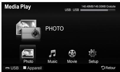 SAMSUNG PN58B650 - Utilisation du menu DLNA - 1