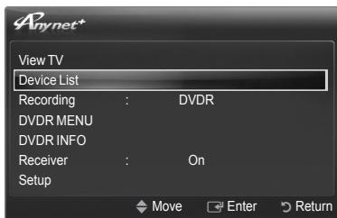 SAMSUNG PN58B650 - Switching between Anynet+ Devices - 1
