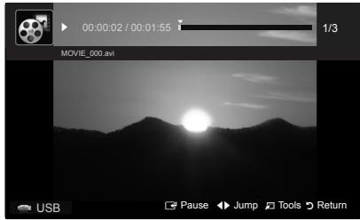 SAMSUNG PN58B650 - □ Playing a movie file - 1