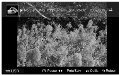 SAMSUNG PN58B650 - Affichage d'une photo ou lecture d'un diaporama - 1