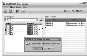 SAMSUNG PN58B650 - Partager un dossier - 2
