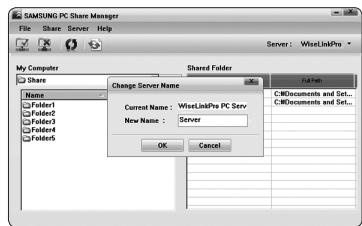 SAMSUNG PN58B650 - Change server name - 3