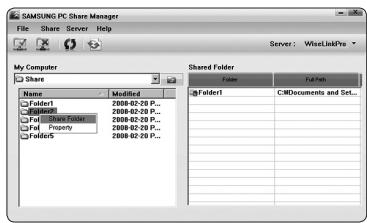 SAMSUNG PN58B650 - Partager un dossier - 1