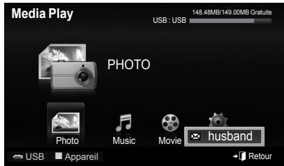 SAMSUNG PN58B650 - □ Affichage du message - 2