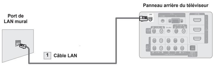 SAMSUNG PN58B650 - Connexion LAN dans un environnement à adresse IP statique - 1