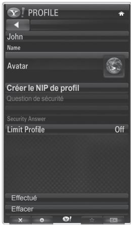 SAMSUNG PN58B650 - Utilisation de l'objet fenêtre profile - 2