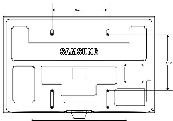 SAMSUNG PN63B550T2F - Spécifications pour la trousse de fixation murale (VESA) - 7