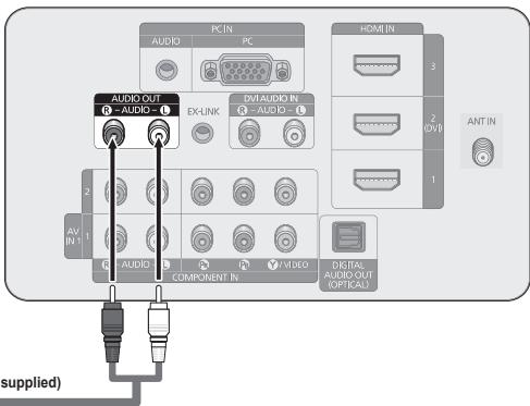 SAMSUNG PN63B550T2F - Connecting an Amplifier / DVD Home Theater - 2