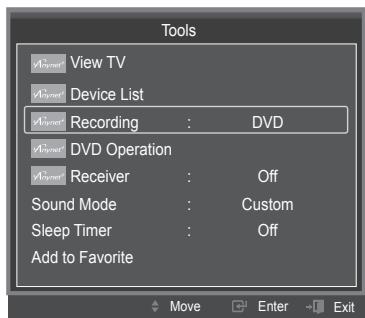 SAMSUNG PN63B550T2F - When the recording device is not displayed - 1