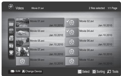 SAMSUNG PN63C7000YF - Playing the video/music/photo file group - 1