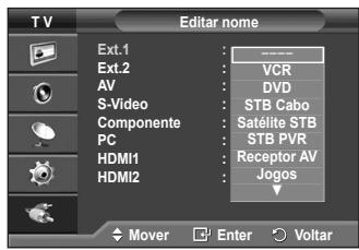 SAMSUNG PS50A410C1 - Pode atribuir um nome à fonte externa. - 2
