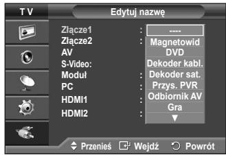 SAMSUNG PS50A410C1 - Nazwę zewnętrznego źródła sygnału można zmienić na inną. - 2