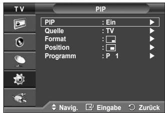 SAMSUNG PS50A410C1 - ◆ PIP (Bild im Bild): PIP (Ein/Aus), Quelle/Größe/ Position/Programm - 1