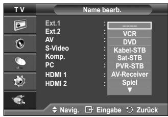SAMSUNG PS50A410C1 - Sie können der externen Signalquelle einen Namen geben. - 2