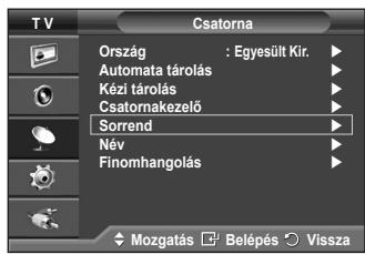 SAMSUNG PS50A410C1 - Tárolt csatornák rendezése - 1