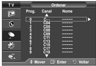 SAMSUNG PS50A410C1 - Ordenar os canais memorizados - 2