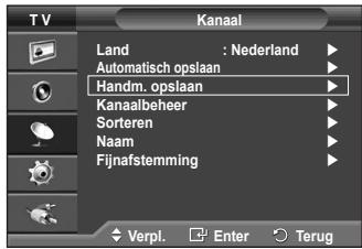 SAMSUNG PS50A410C1 - Bij het handmatig opslaan van kanalen kunt u het volgende kiezen: - 1