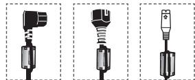 SAMSUNG PS50A410C1 - Rdzeń ferrytowy (kabel zasilania, S-Video) - 1