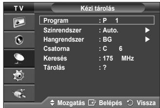 SAMSUNG PS50A410C1 - A csatornák kézi tárolásakor: - 2